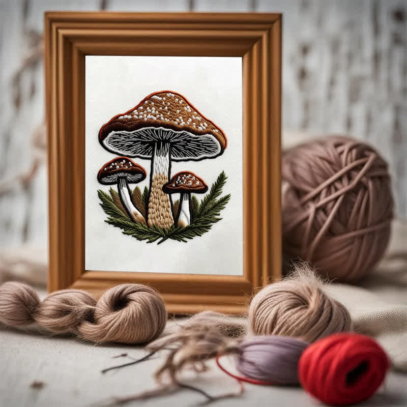 Rubbyoo Embroidery Kit - Mushroom