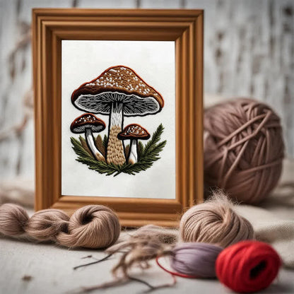 Rubbyoo Embroidery Kit - Mushroom