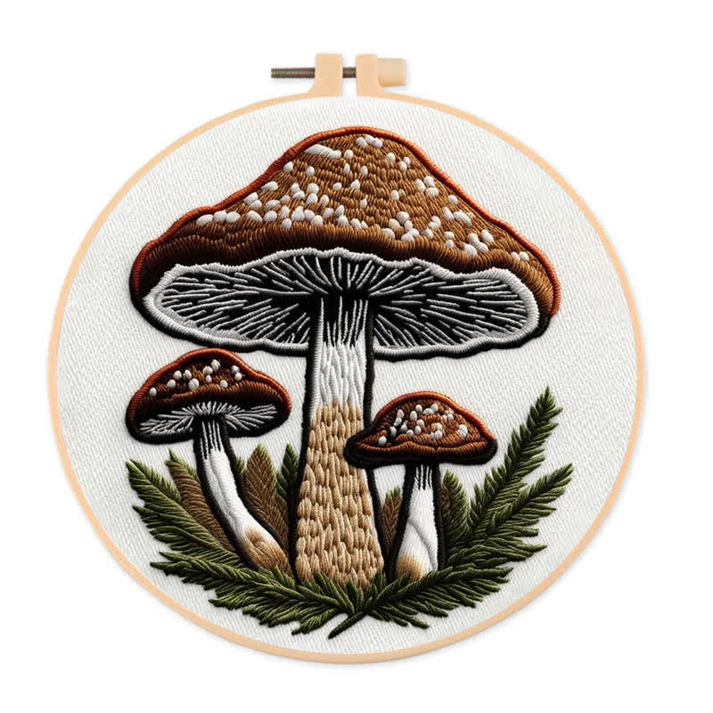 Rubbyoo Embroidery Kit - Mushroom
