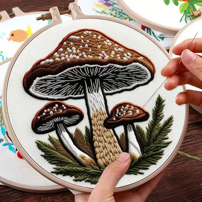 Rubbyoo Embroidery Kit - Mushroom