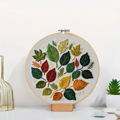 Rubbyoo Embroidery Kit - Fallen Leaves