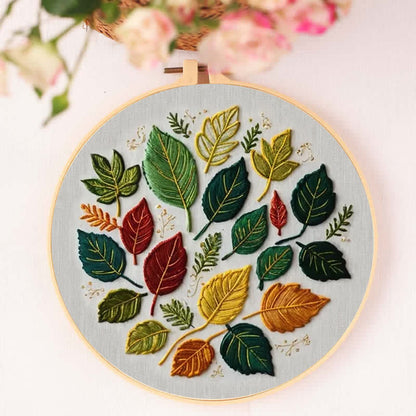 Rubbyoo Embroidery Kit - Fallen Leaves