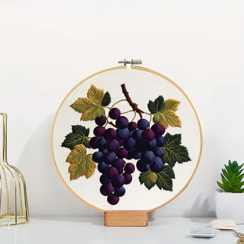 Rubbyoo Embroidery Kit -  Grapes