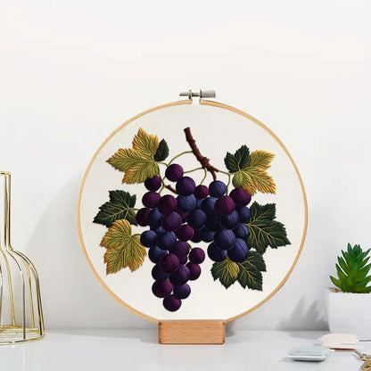 Rubbyoo Embroidery Kit -  Grapes