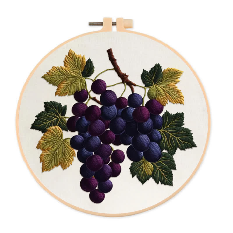 Rubbyoo Embroidery Kit -  Grapes