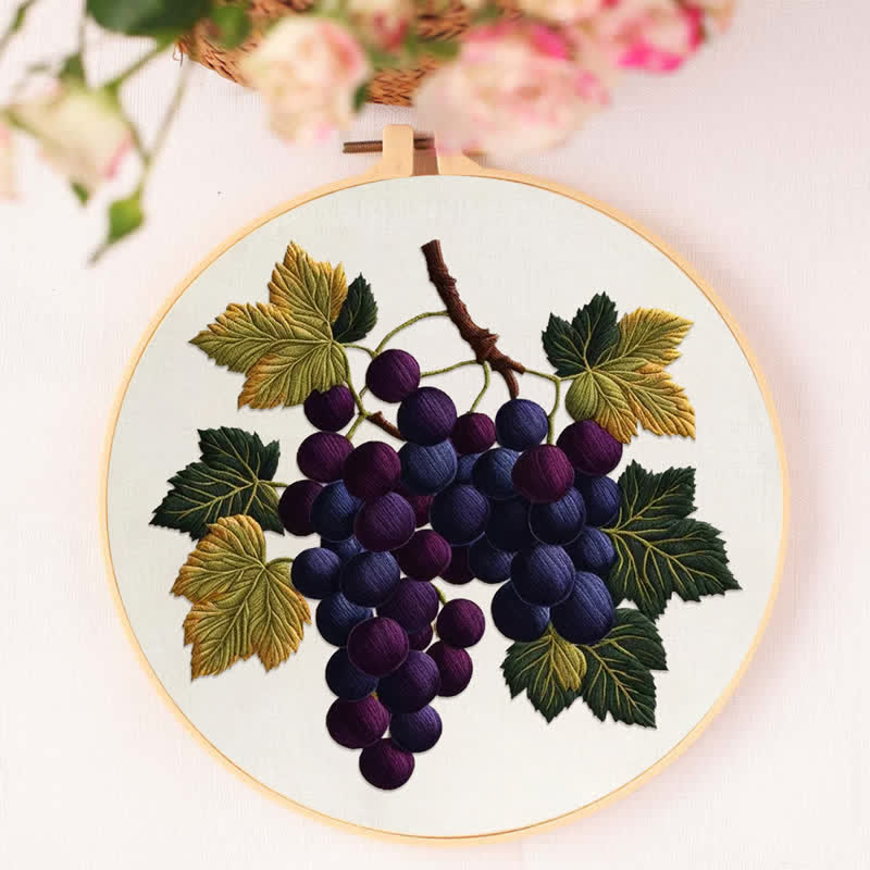 Rubbyoo Embroidery Kit -  Grapes