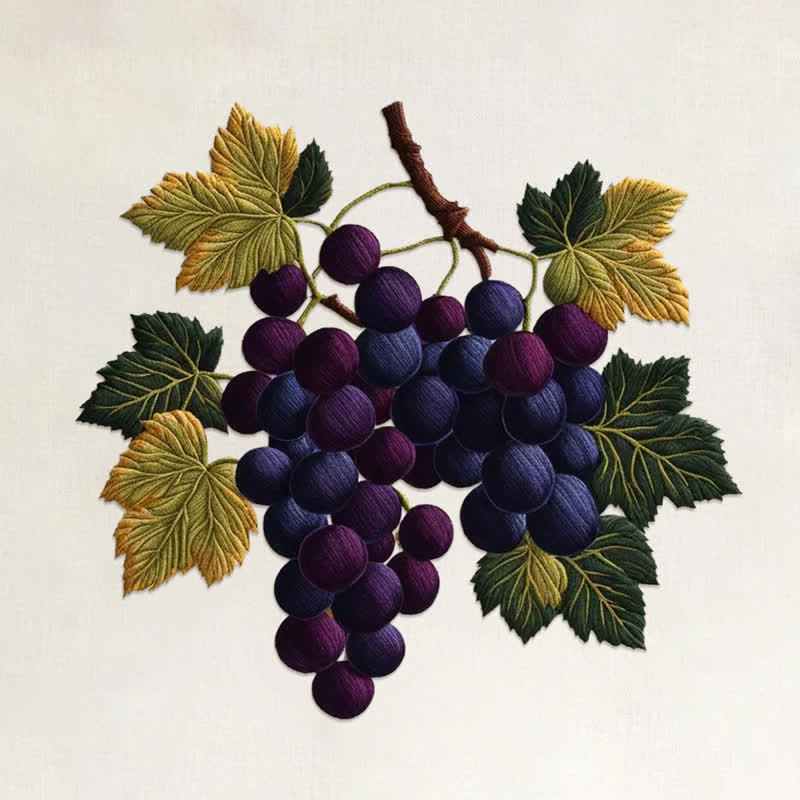 Rubbyoo Embroidery Kit -  Grapes