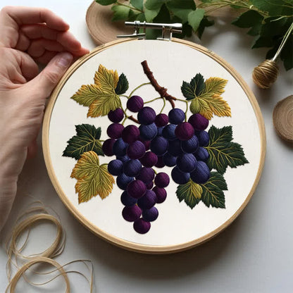 Rubbyoo Embroidery Kit -  Grapes