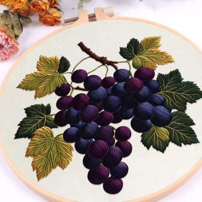 Rubbyoo Embroidery Kit -  Grapes