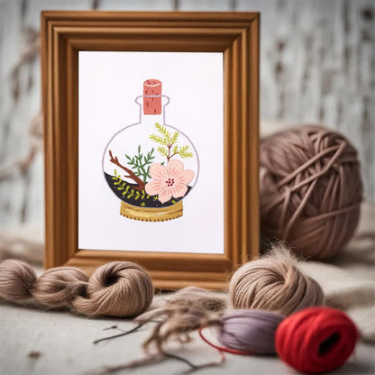Rubbyoo Embroidery Kit - Terrarium Plants