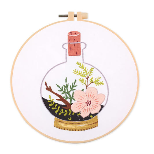 Rubbyoo Embroidery Kit - Terrarium Plants