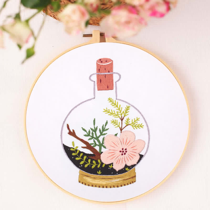 Rubbyoo Embroidery Kit - Terrarium Plants