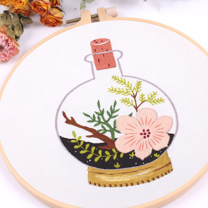 Rubbyoo Embroidery Kit - Terrarium Plants