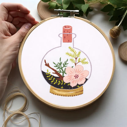 Rubbyoo Embroidery Kit - Terrarium Plants