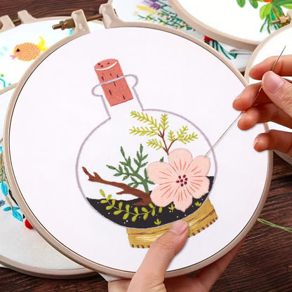 Rubbyoo Embroidery Kit - Terrarium Plants