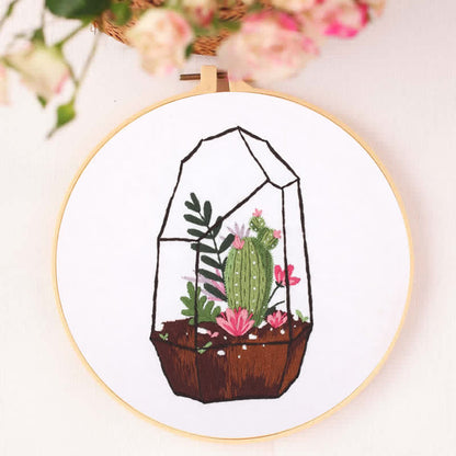 Rubbyoo Embroidery Kit - Succulent Plants