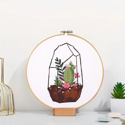 Rubbyoo Embroidery Kit - Succulent Plants