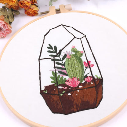 Rubbyoo Embroidery Kit - Succulent Plants