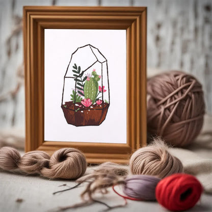 Rubbyoo Embroidery Kit - Succulent Plants