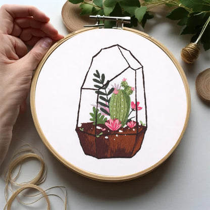 Rubbyoo Embroidery Kit - Succulent Plants