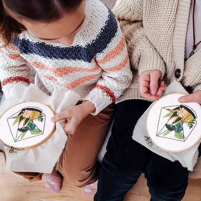 Rubbyoo Embroidery Kit -terrarium Botanical