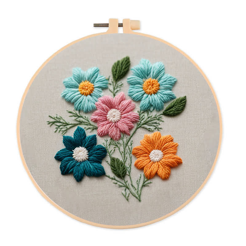 Rubbyoo Embroidery Kit - Folk Floral