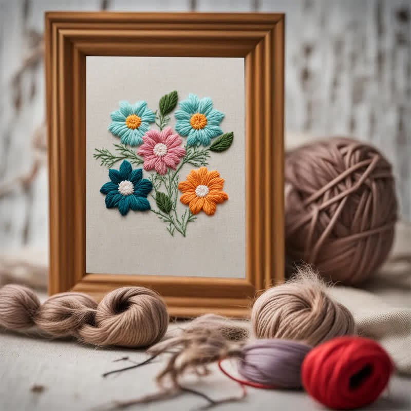 Rubbyoo Embroidery Kit - Folk Floral