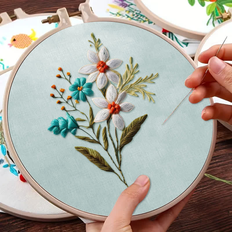 Rubbyoo Embroidery Kit - Beautiful Flower
