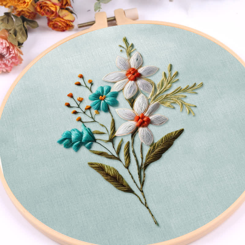 Rubbyoo Embroidery Kit - Beautiful Flower