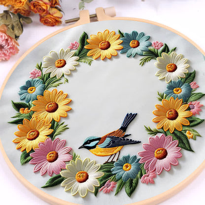 Rubbyoo Embroidery Kit - Garland And Birds