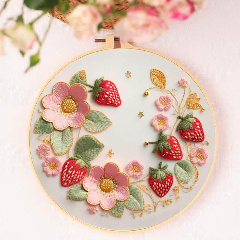 Rubbyoo Embroidery Kit - Strawberries