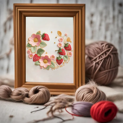 Rubbyoo Embroidery Kit - Strawberries