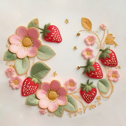 Rubbyoo Embroidery Kit - Strawberries