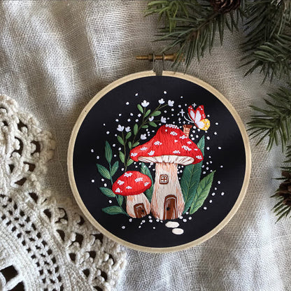 Rubbyoo Embroidery Kit - "Magic mushrooms"