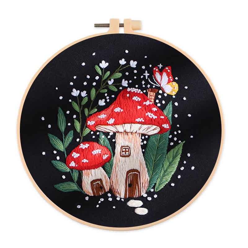 Rubbyoo Embroidery Kit - "Magic mushrooms"