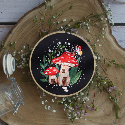 Rubbyoo Embroidery Kit - "Magic mushrooms"