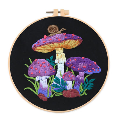 Rubbyoo Embroidery Kit -  Purple Mushroom Fantasy