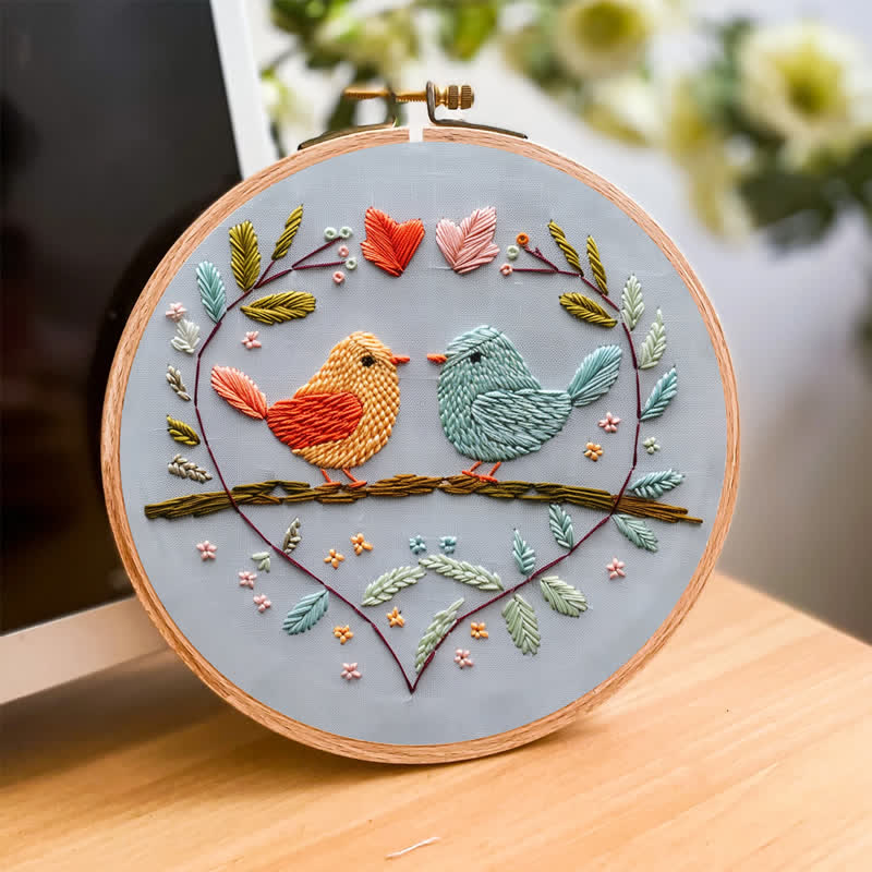 Rubbyoo Embroidery Kit - Love Birds