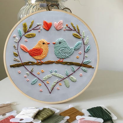 Rubbyoo Embroidery Kit - Love Birds