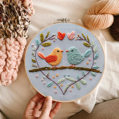 Rubbyoo Embroidery Kit - Love Birds