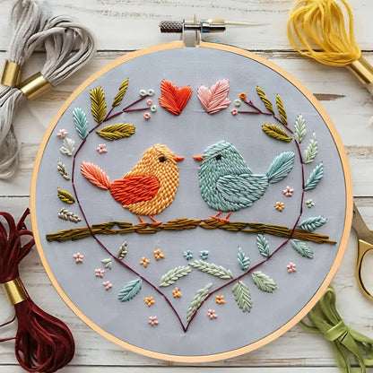 Rubbyoo Embroidery Kit - Love Birds