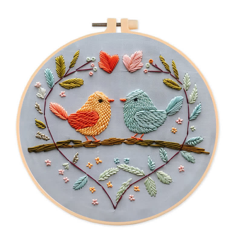 Rubbyoo Embroidery Kit - Love Birds