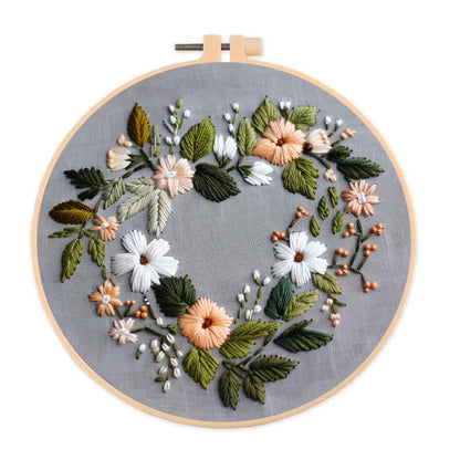 Rubbyoo Embroidery Kit - Flower Love Wreath