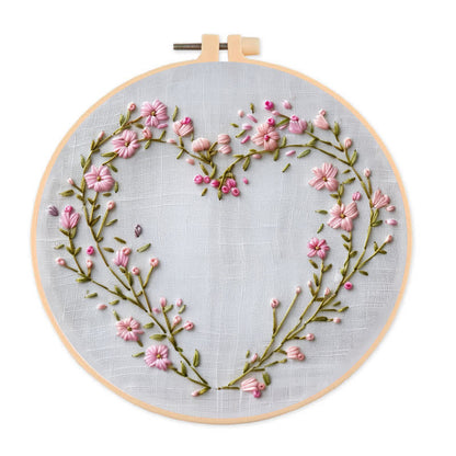 Rubbyoo Embroidery Kit - Wildflowers Heart