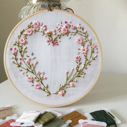 Rubbyoo Embroidery Kit - Wildflowers Heart