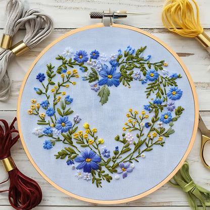Rubbyoo Embroidery Kit - Blue Daisies