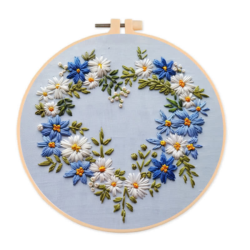 Rubbyoo Embroidery Kit - Blue Flower