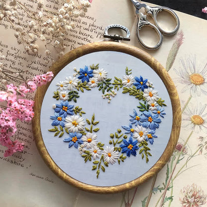 Rubbyoo Embroidery Kit - Blue Flower