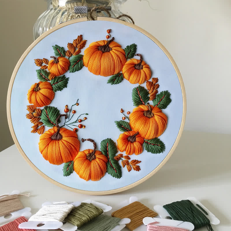 Rubbyoo Embroidery Kit - Original Pumpkin