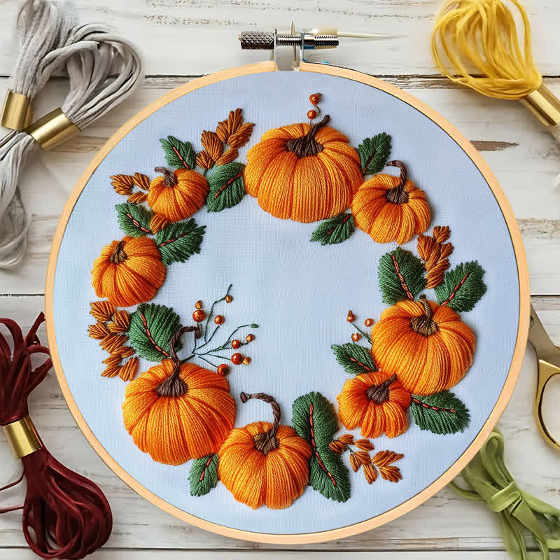Rubbyoo Embroidery Kit - Original Pumpkin